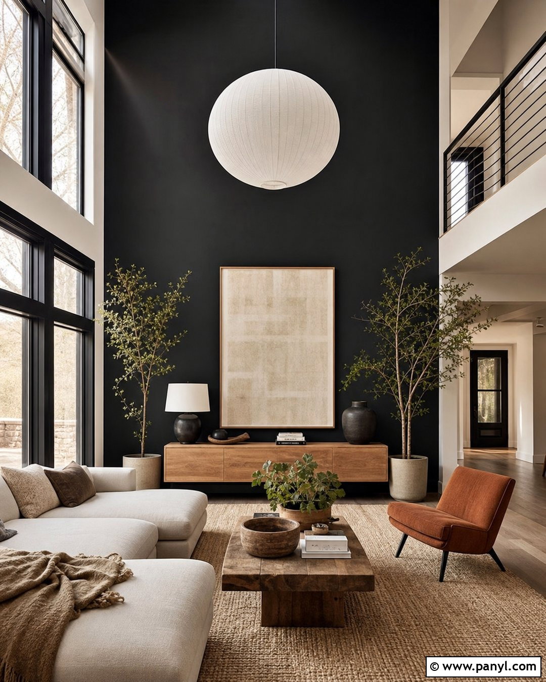 Black Accent Wall With High Windows - 25 Black Accent Wall With Windows