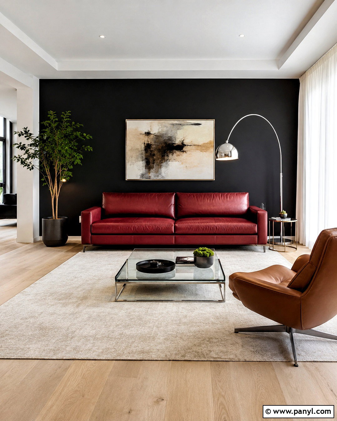 Black Accent Wall With Red Furniture - 20 What Color Walls Go With Red Furniture Ideas