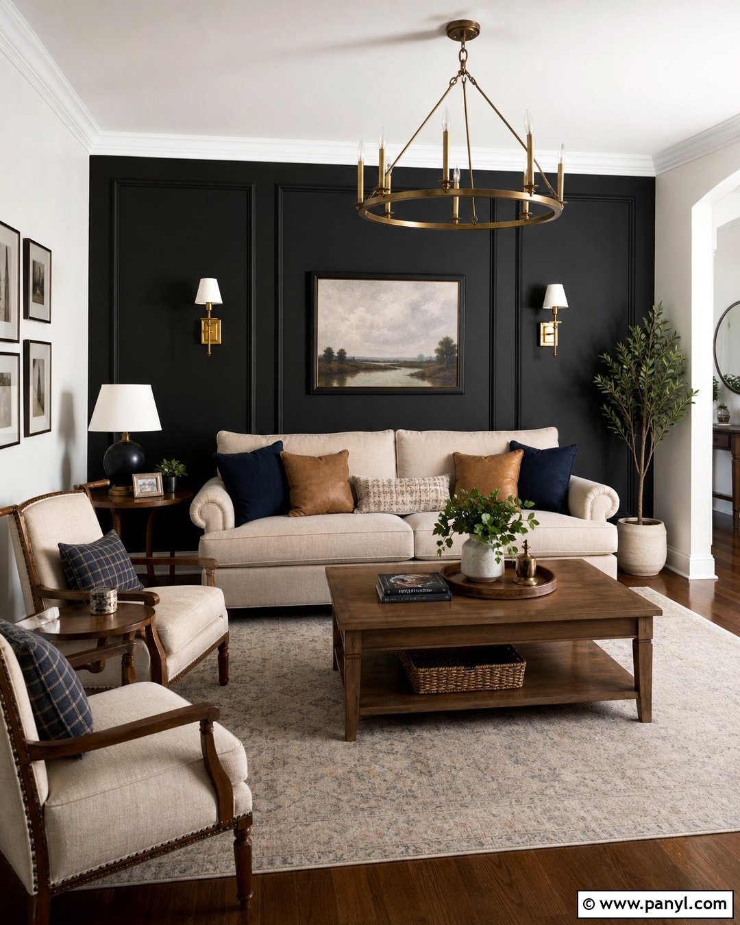 Black Accent Wall With White Trim - 30 Accent Wall Black Ideas
