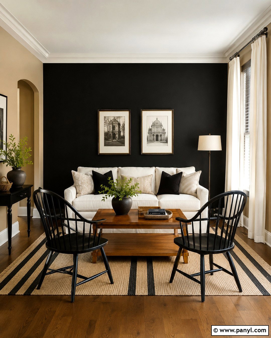Black Accent Wall With White Trim - 20 Black Accent Wall With Beige Walls