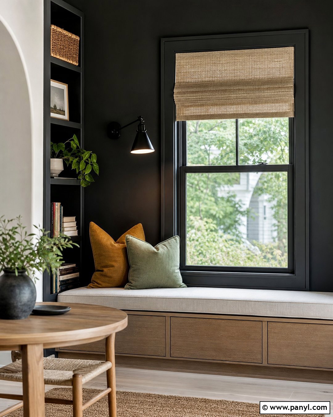 Black Accent Wall With Window Seat - 25 Black Accent Wall With Windows