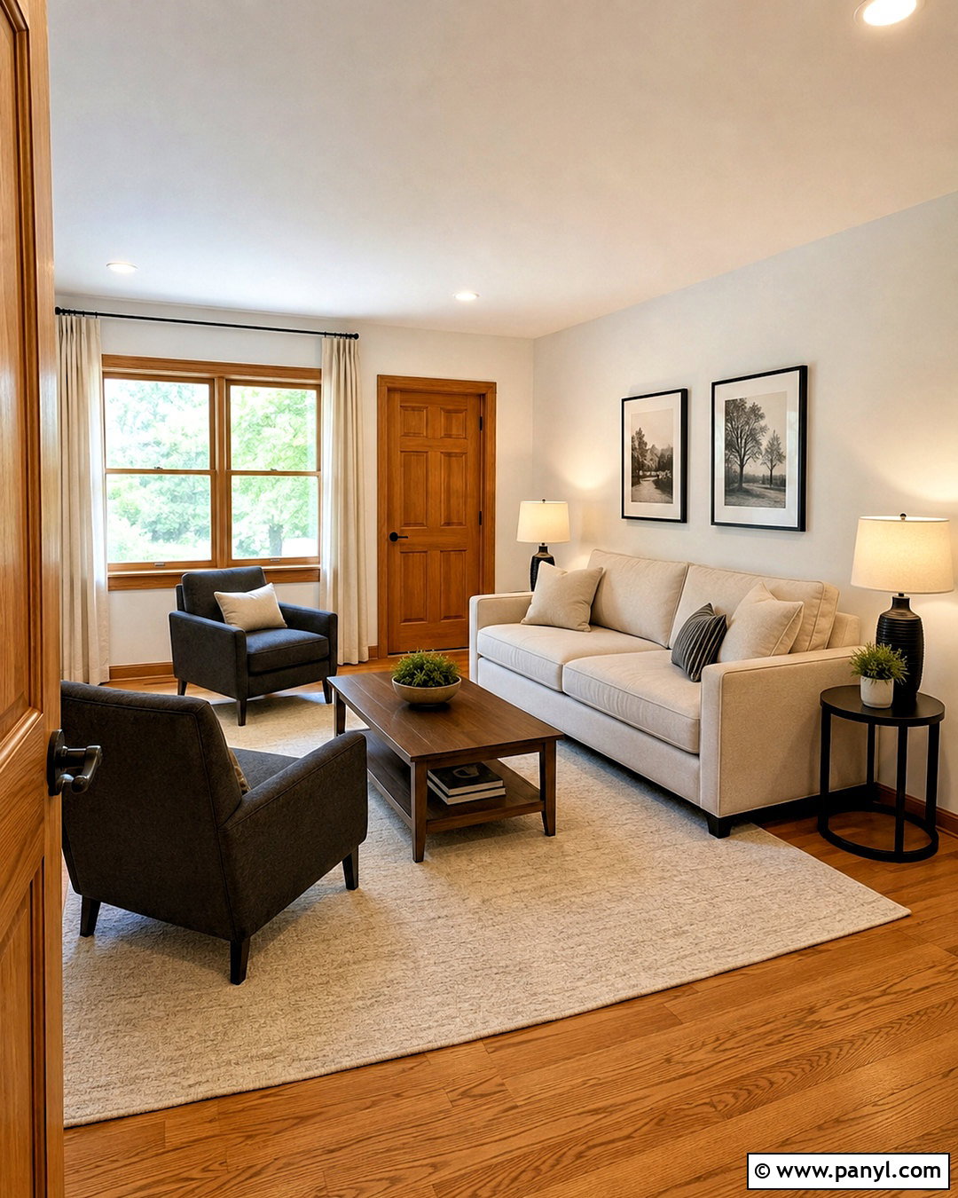 Black Accents With Oak Trim - 20 oak trim updating ideas