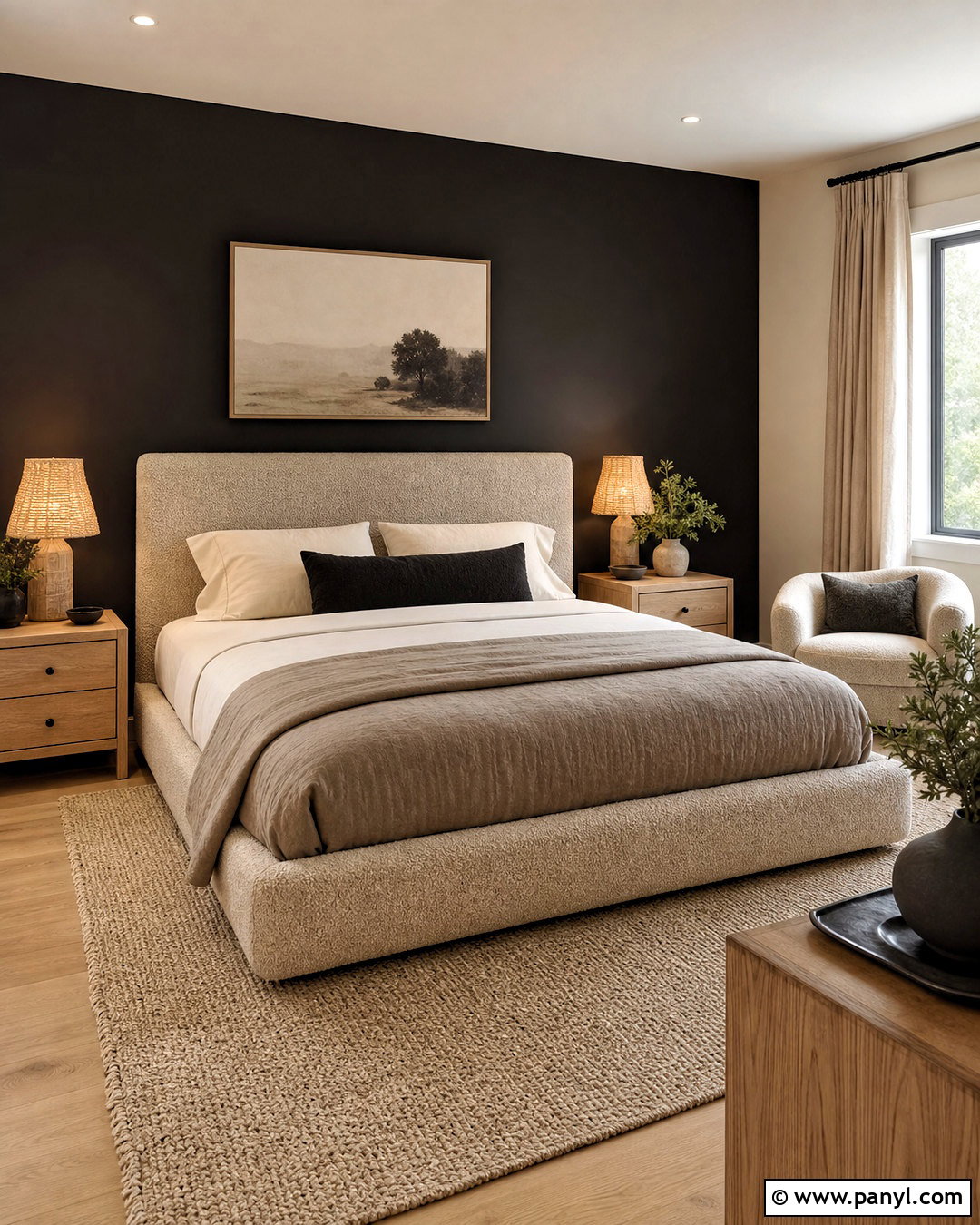 Black And Beige Bedroom - 20 black interior bedroom ideas