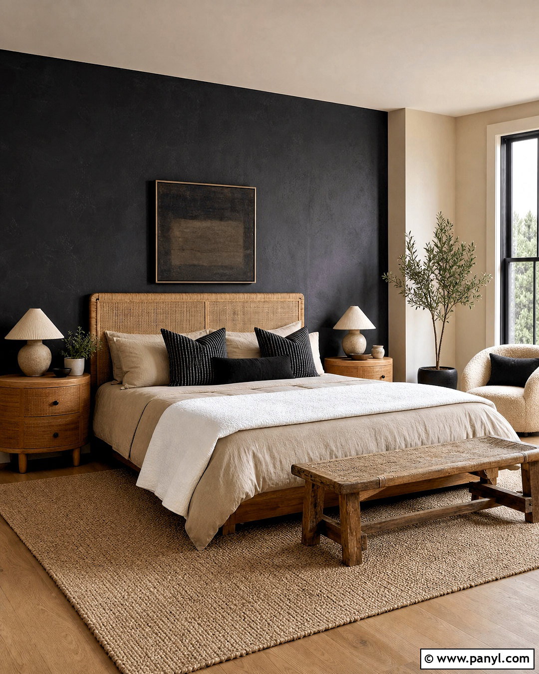 Black And Beige Bedroom - 20 black wall bedroom decor ideas