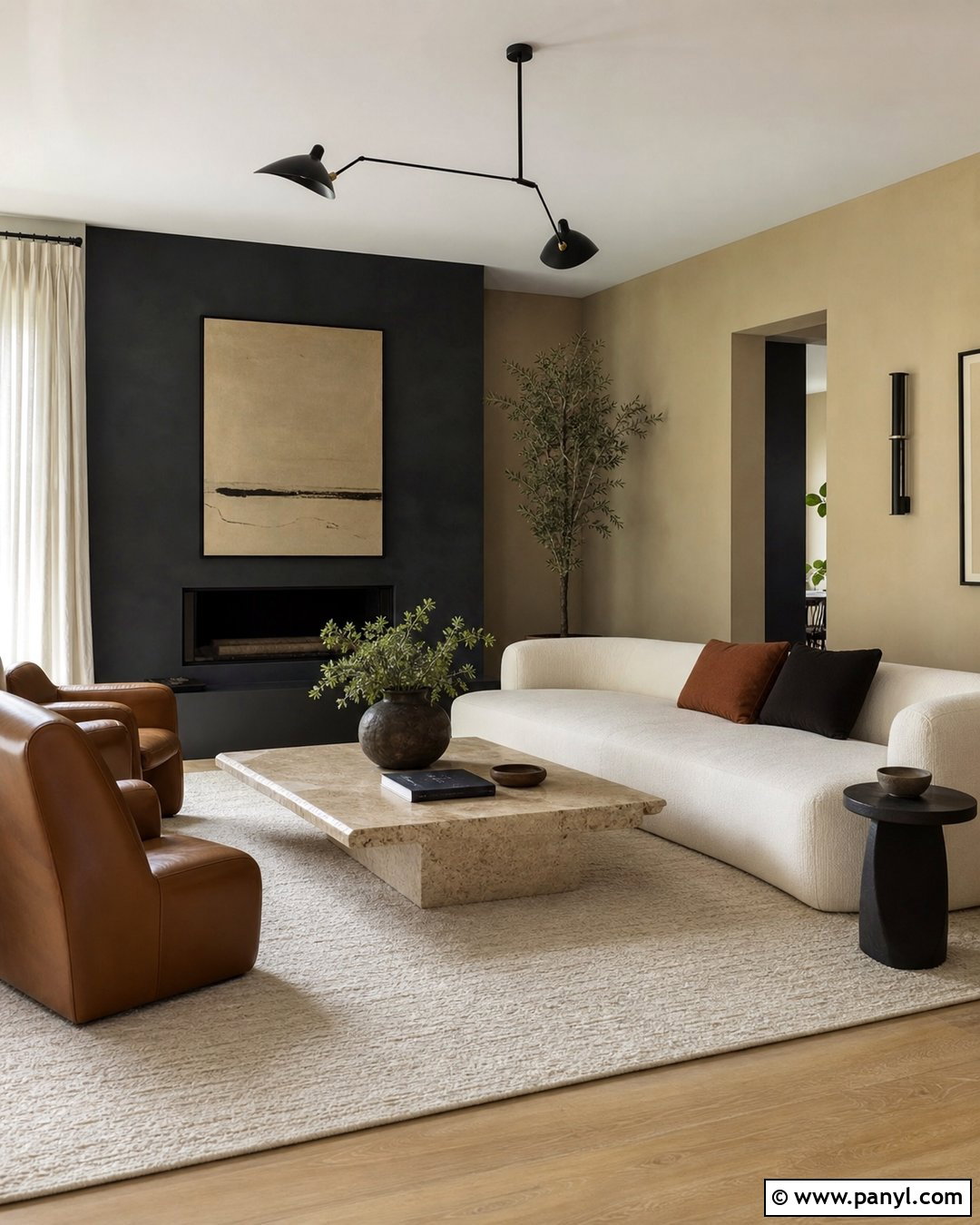 Black And Beige Living Room Walls - 20 Room With Different Colored Walls