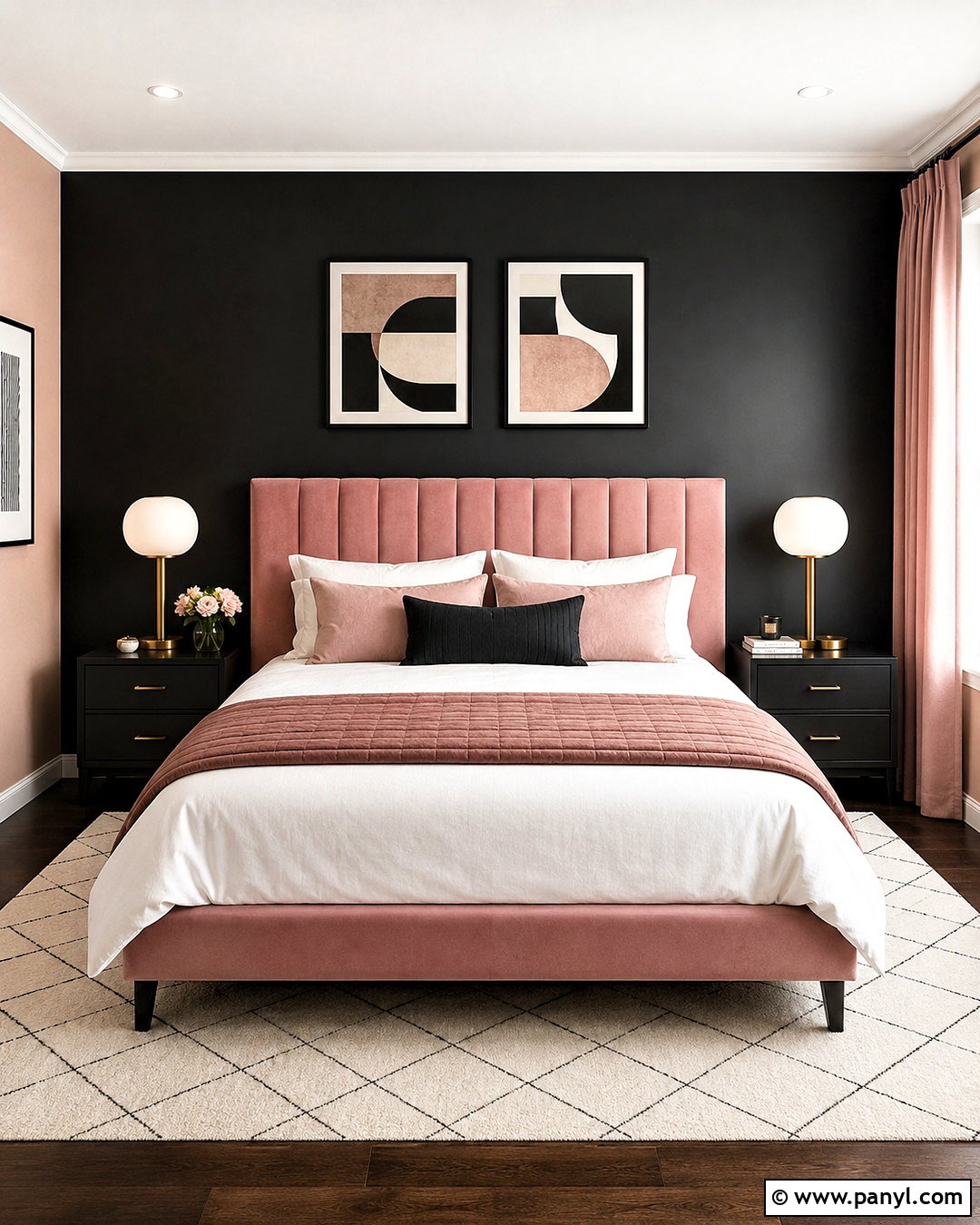 Black And Blush Pink Bedroom - 20 moody pink bedroom ideas