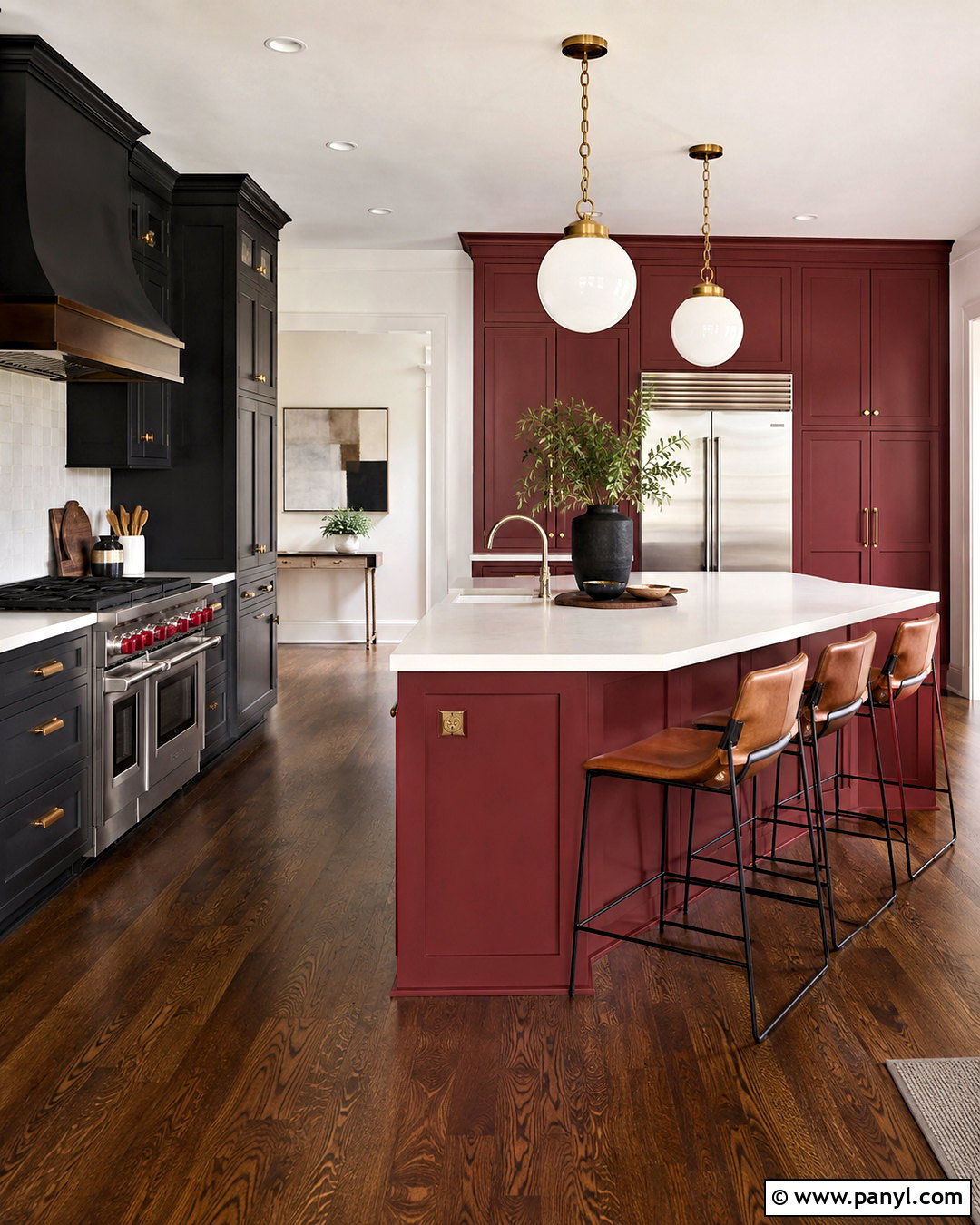Black And Burgundy Kitchen - 20 black and red kitchen ideas