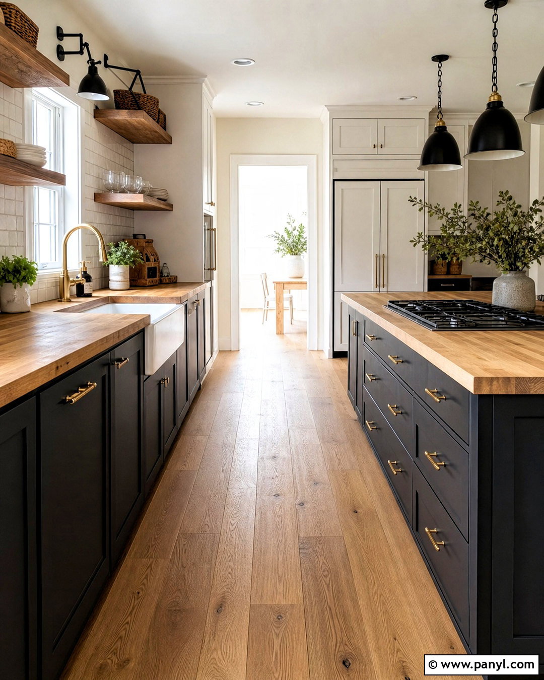 Black And Butcher Block Kitchen Palette - 20 kitchen color palette ideas