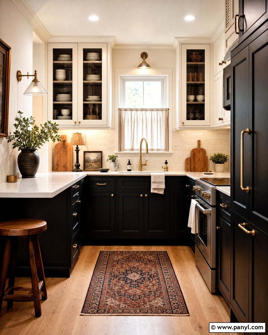 Black And Cream Small Kitchen - 20 small kitchen colors schemes