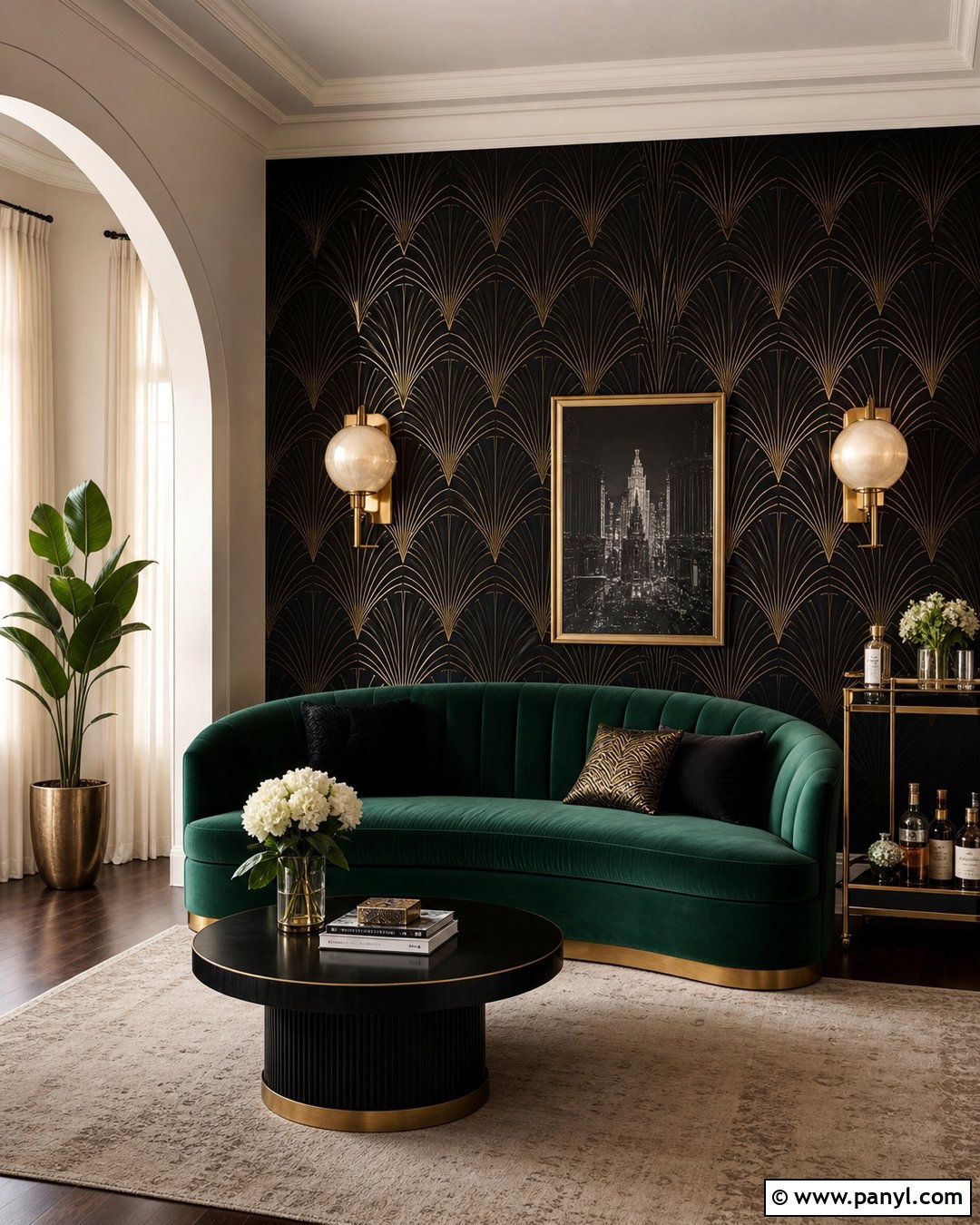 Black And Gold Art Deco Wallpaper - 30 Black And Gold Wall Ideas