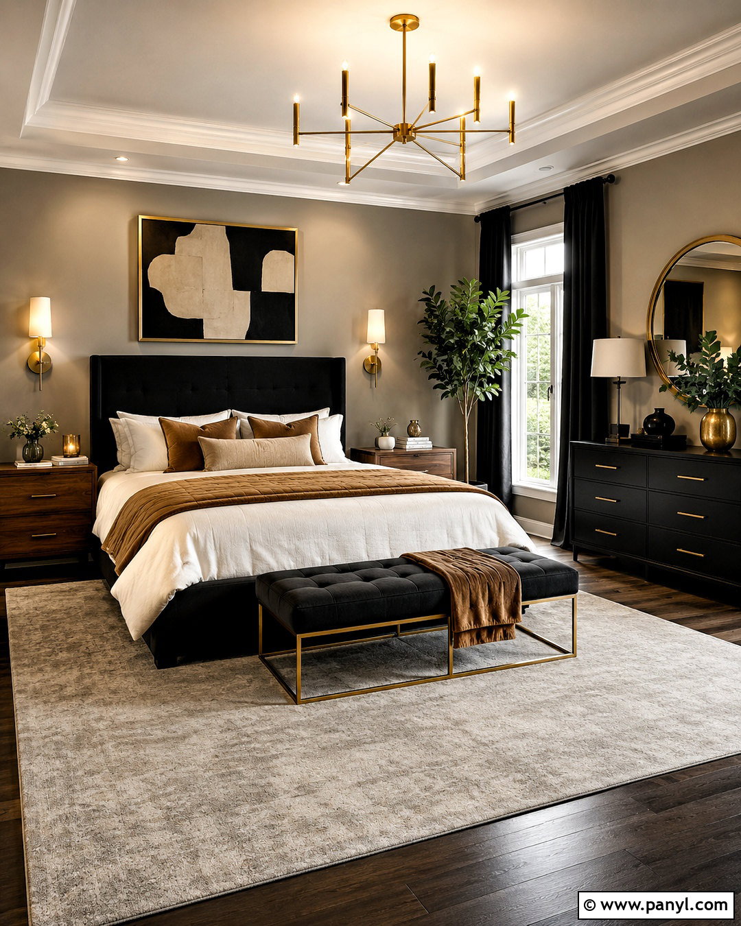 Black And Gold Bedroom - 20 black and gold interior design ideas