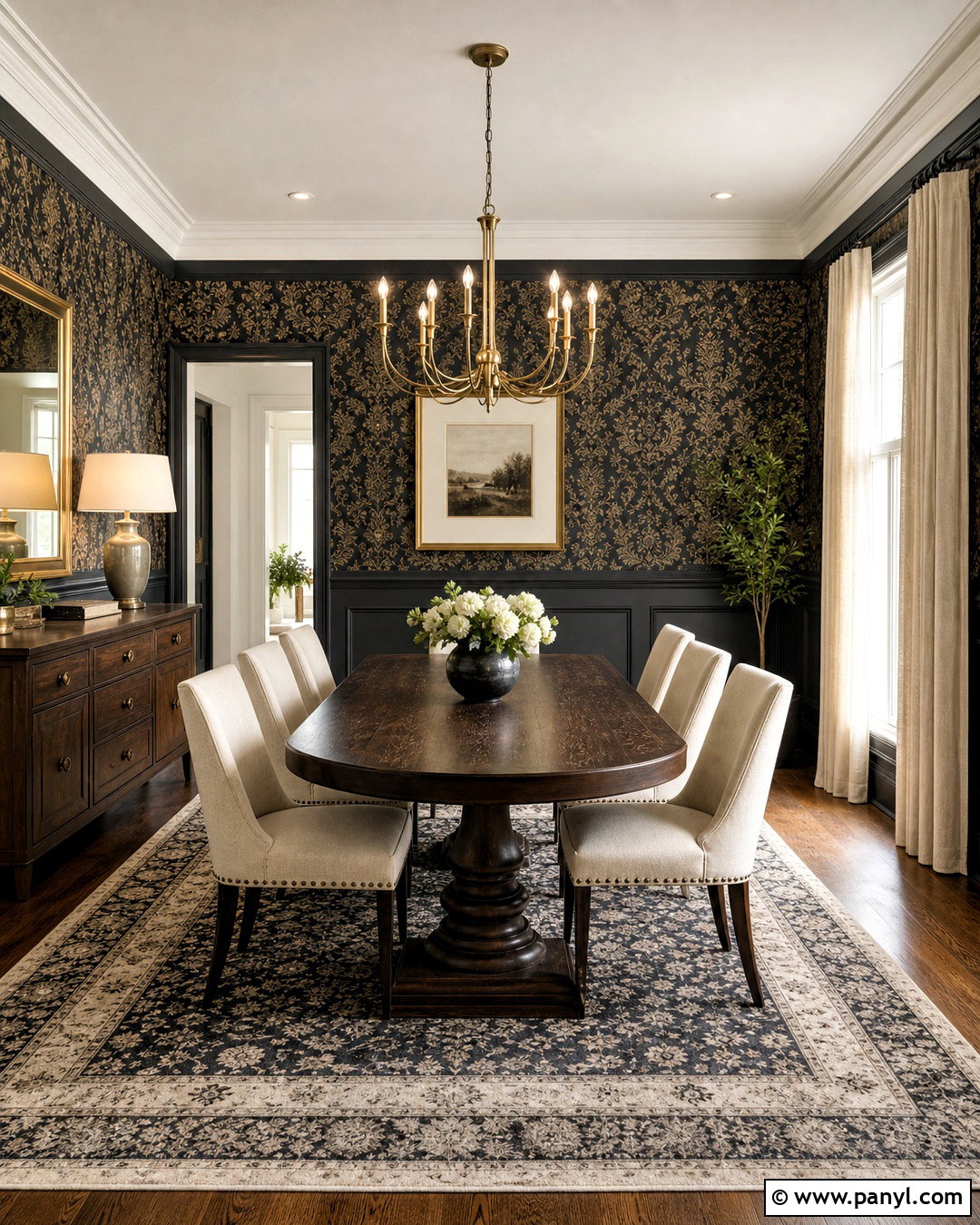 Black And Gold Damask Wallpaper - 20 wallpaper black and gold ideas