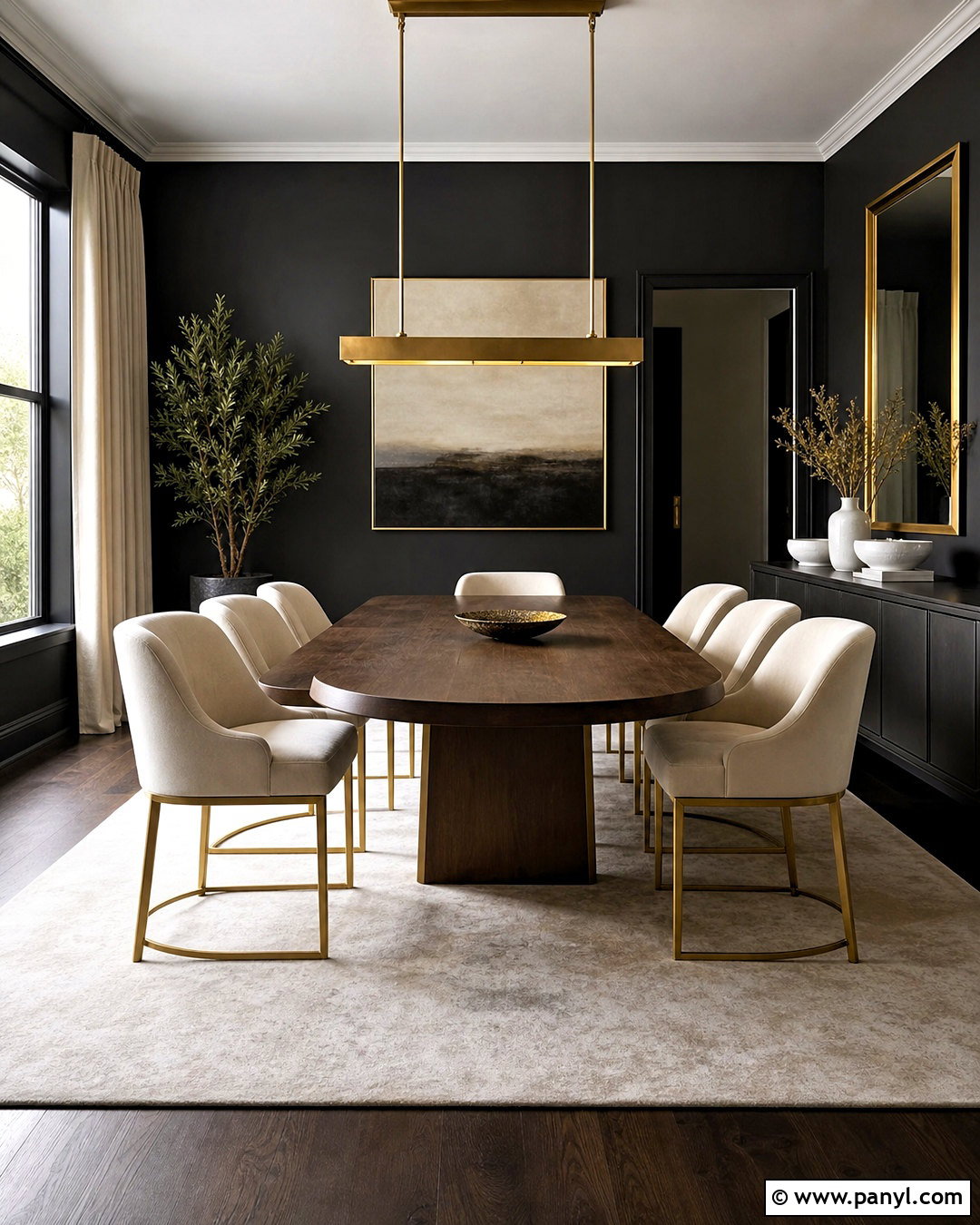 Black And Gold Dining Room - 20 gold interior design ideas