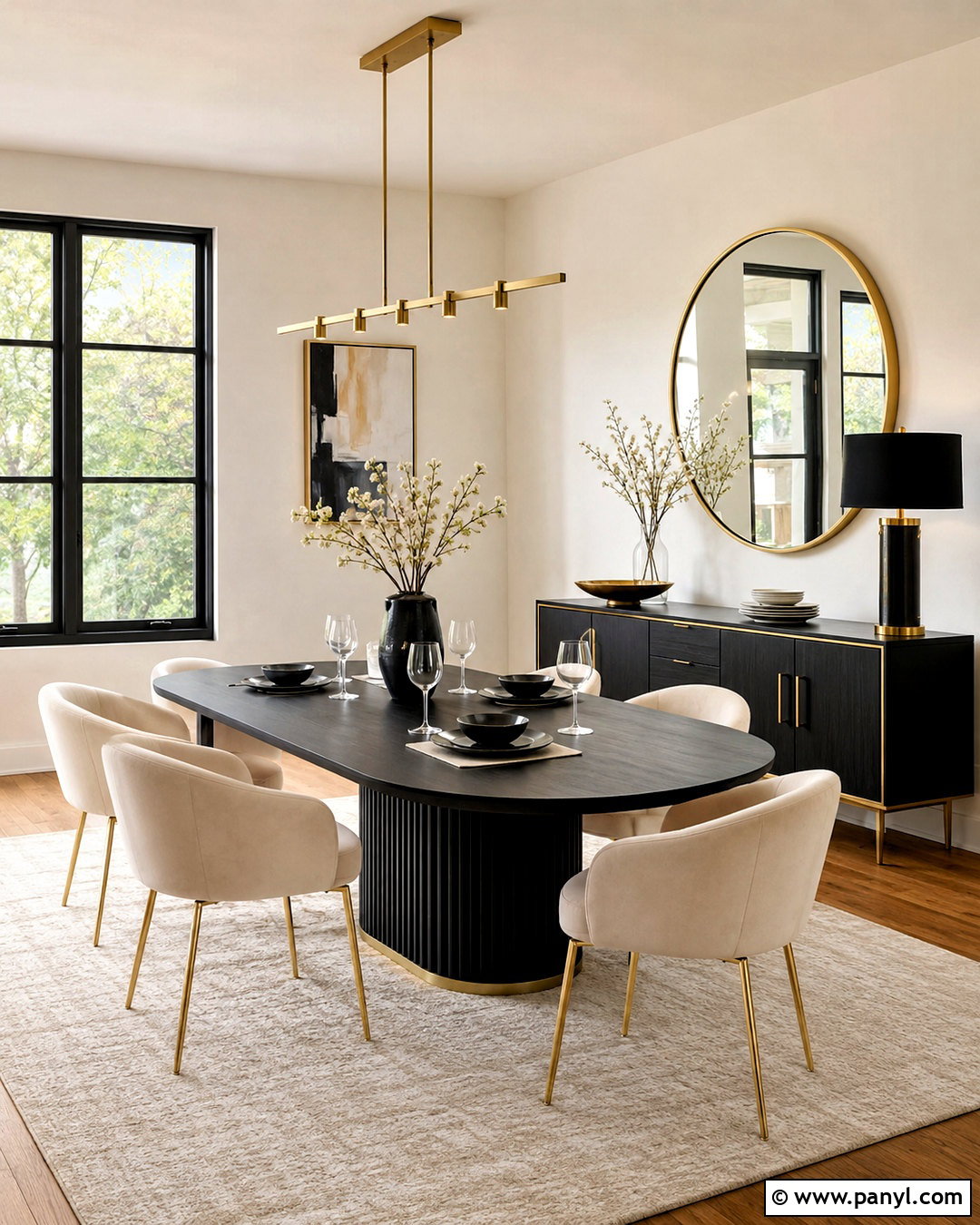 Black And Gold Dining Room - 20 black and gold interior design ideas