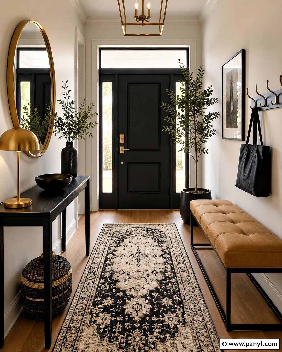 Black And Gold Entryway - 20 black and gold interior design ideas