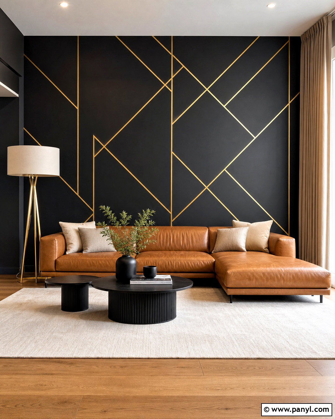 20 Gold Feature Wall Ideas for Polished, Modern Homes