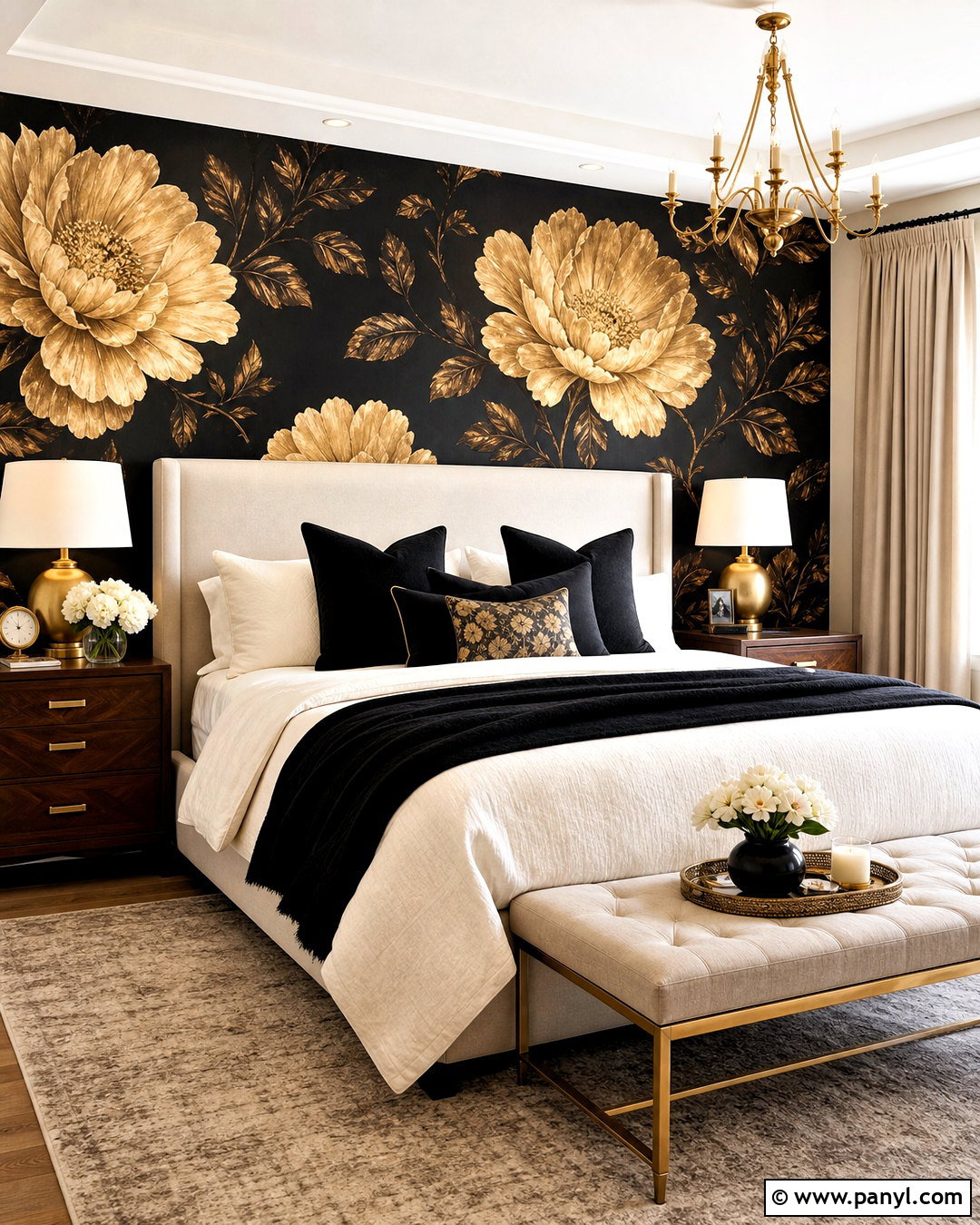 Black And Gold Floral Wallpaper - 20 wallpaper black and gold ideas