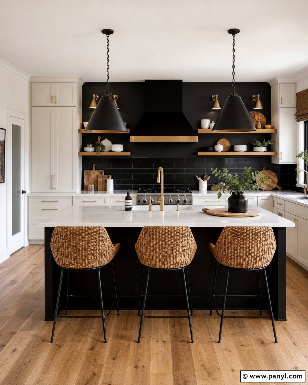 Black And Gold Kitchen Wall - 30 Black And Gold Wall Ideas