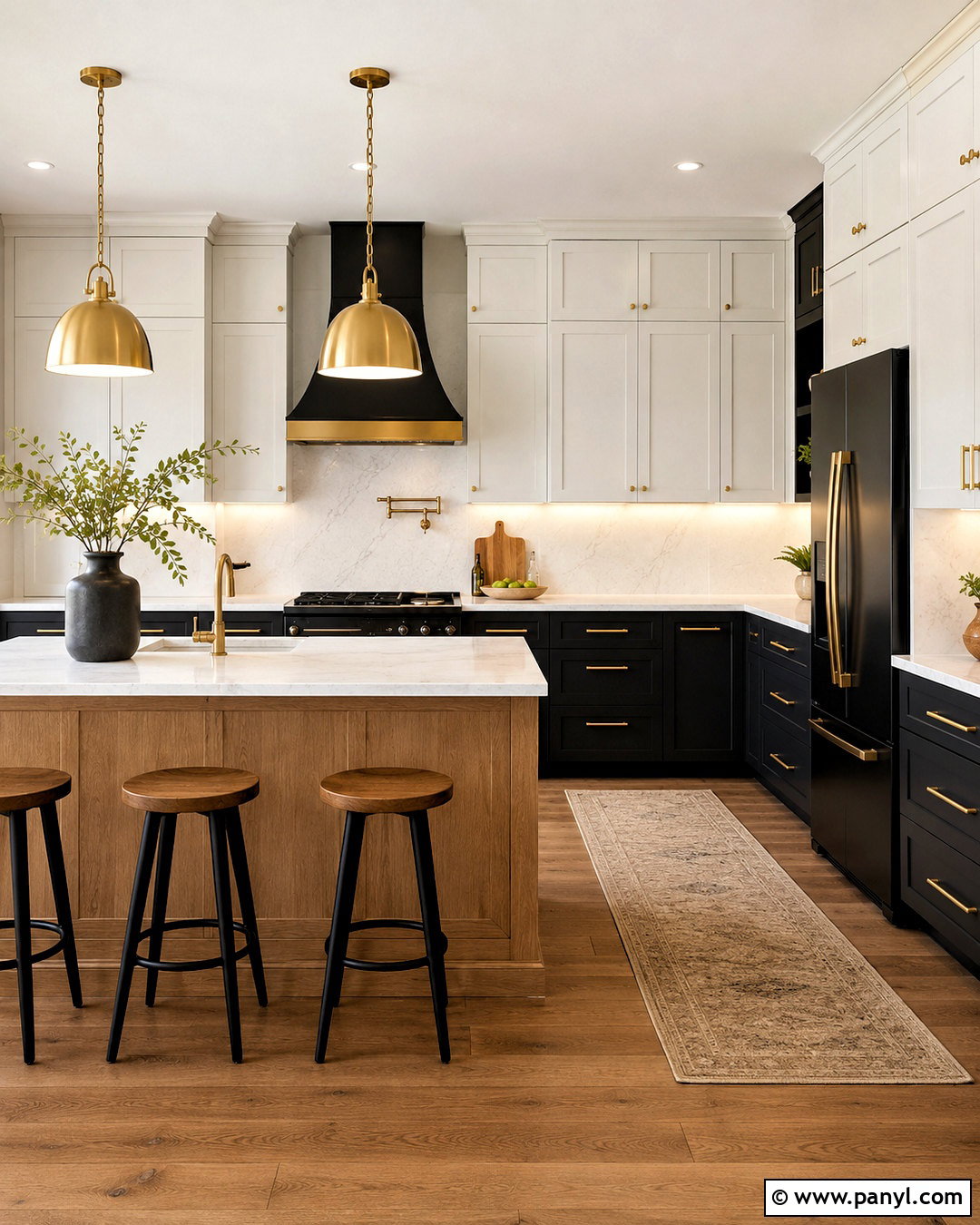 Black And Gold Kitchen - 20 black and gold interior design ideas