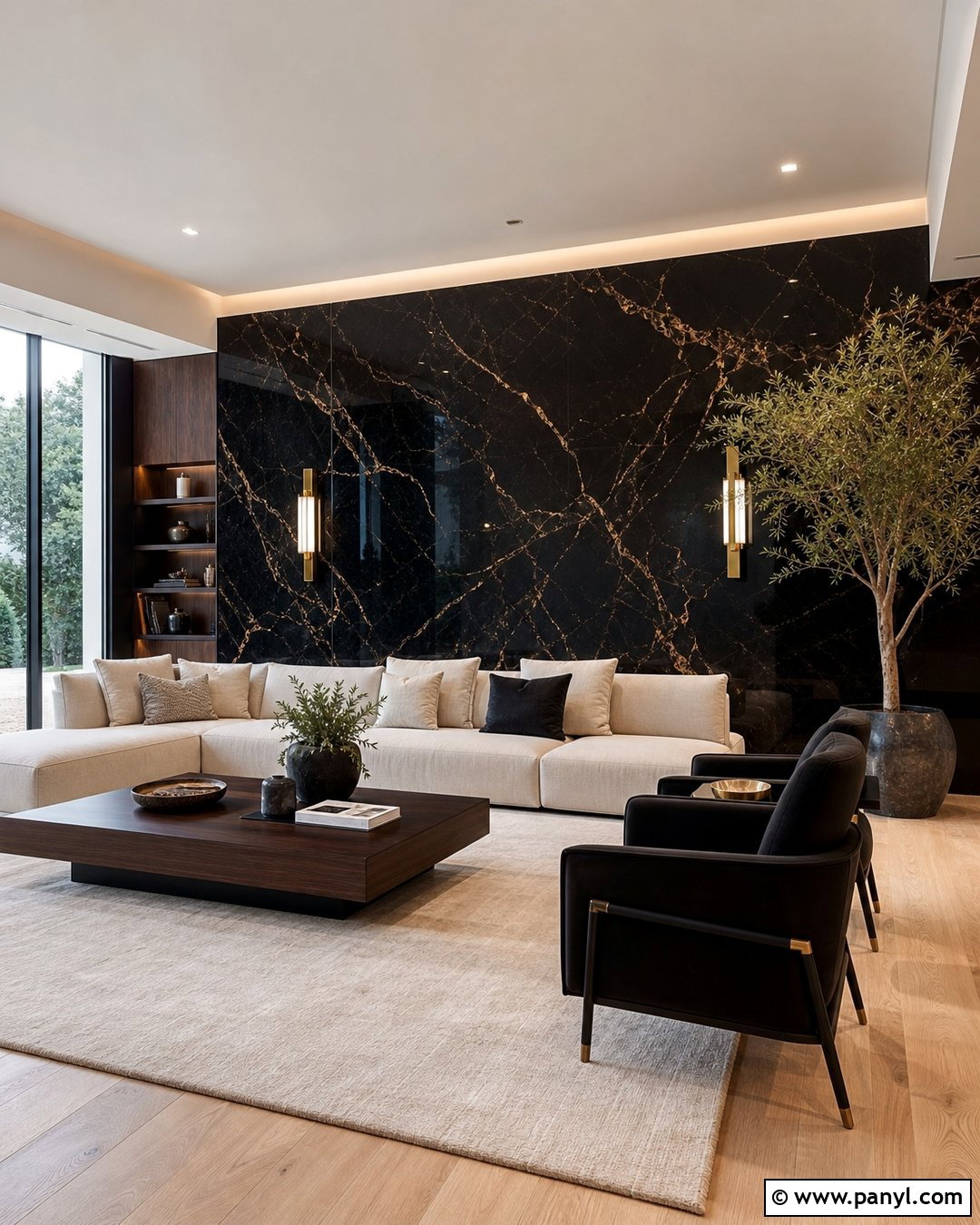 Black And Gold Marble Wall - 30 Black And Gold Wall Ideas