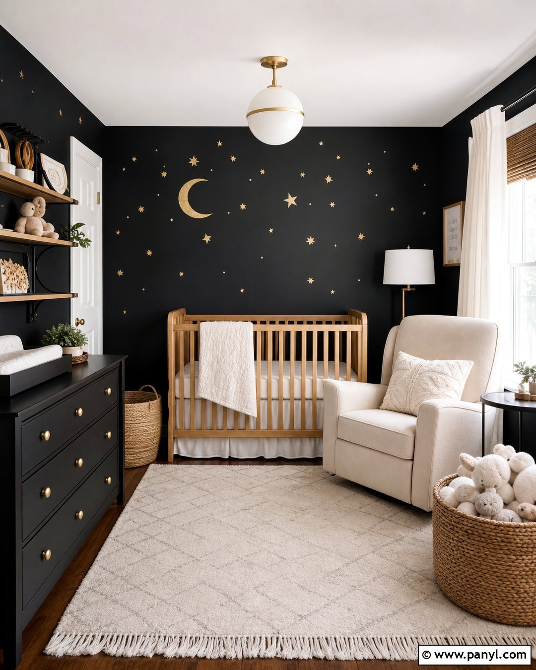 Black And Gold Nursery Wall - 30 Black And Gold Wall Ideas