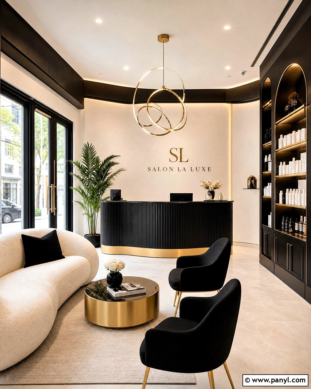 Black And Gold Salon Reception - 20 black and gold salon ideas