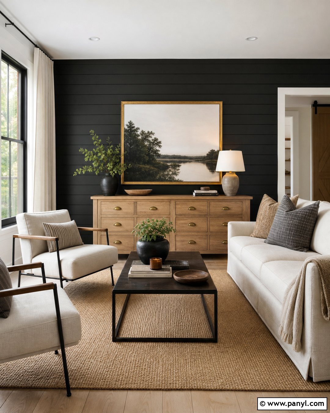 Black And Gold Shiplap Wall - 30 Black And Gold Wall Ideas