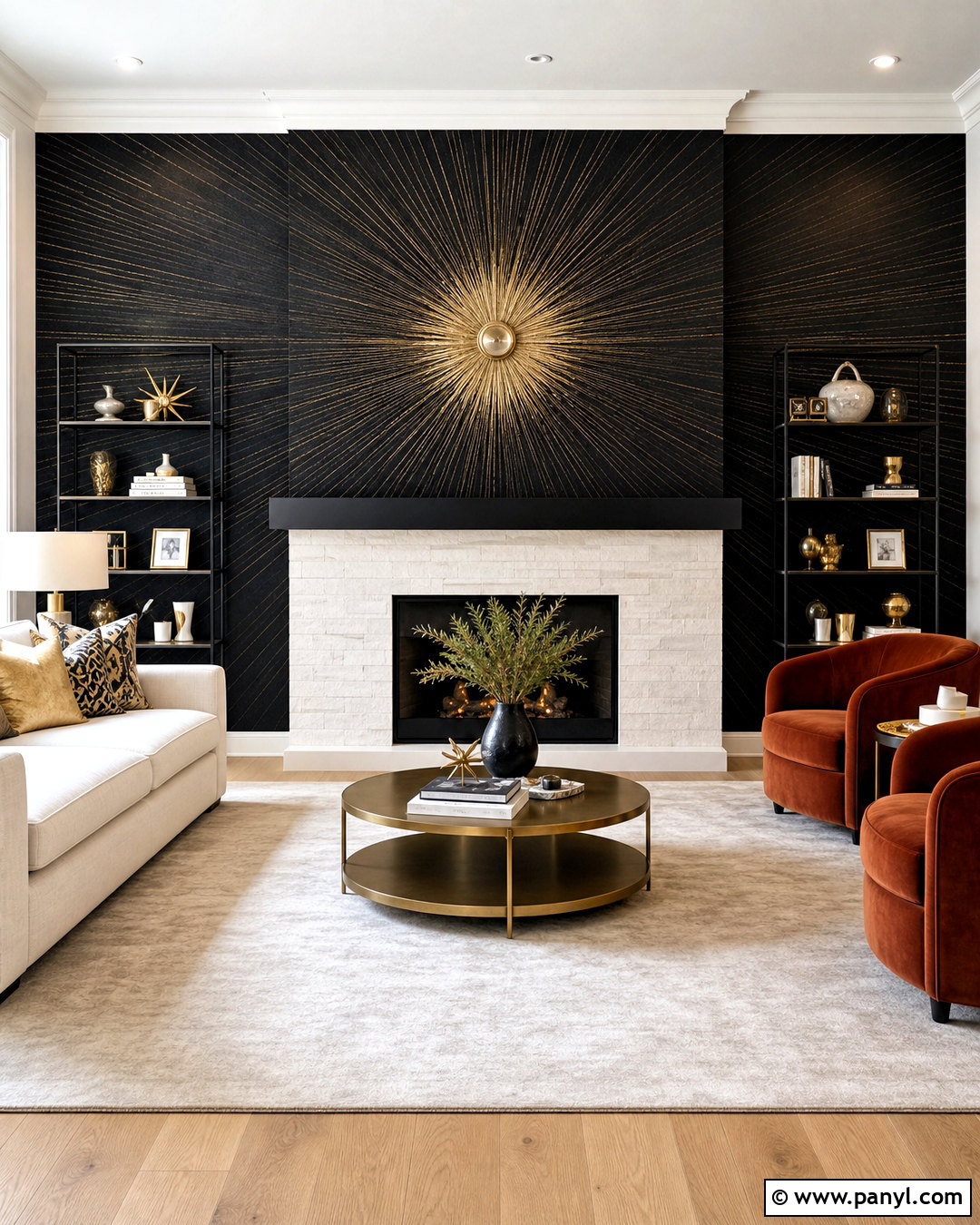 Black And Gold Sunburst Wallpaper - 20 wallpaper black and gold ideas
