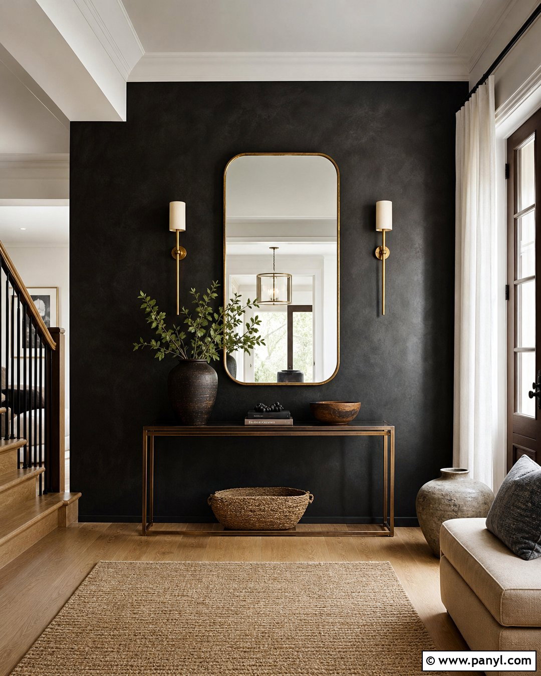 Black And Gold Textured Plaster Wall - 30 Black And Gold Wall Ideas
