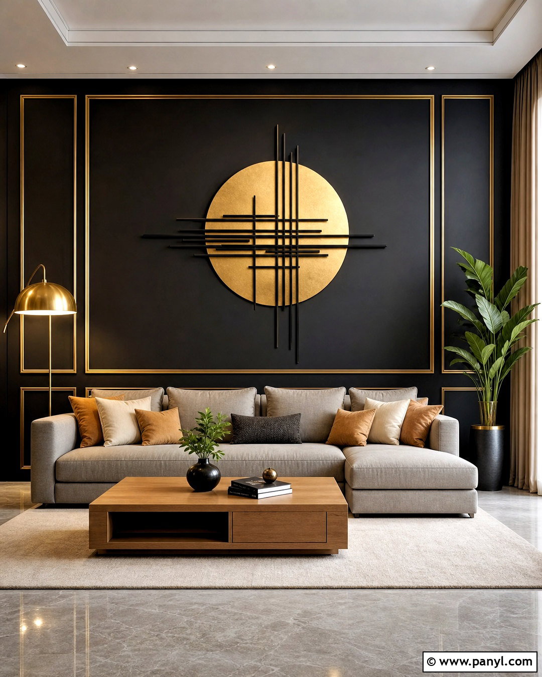 Black And Gold Wall Decor - 20 golden wall decor ideas
