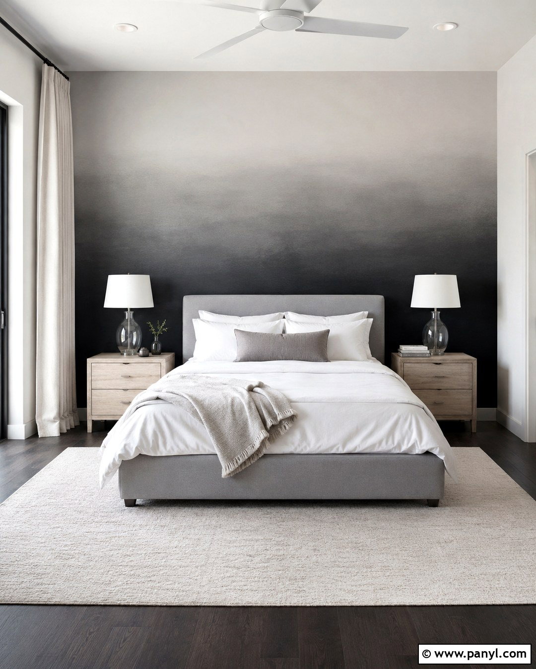 Black And Gray Ombre Accent Wall - 20 Black And Gray Accent Wall Ideas