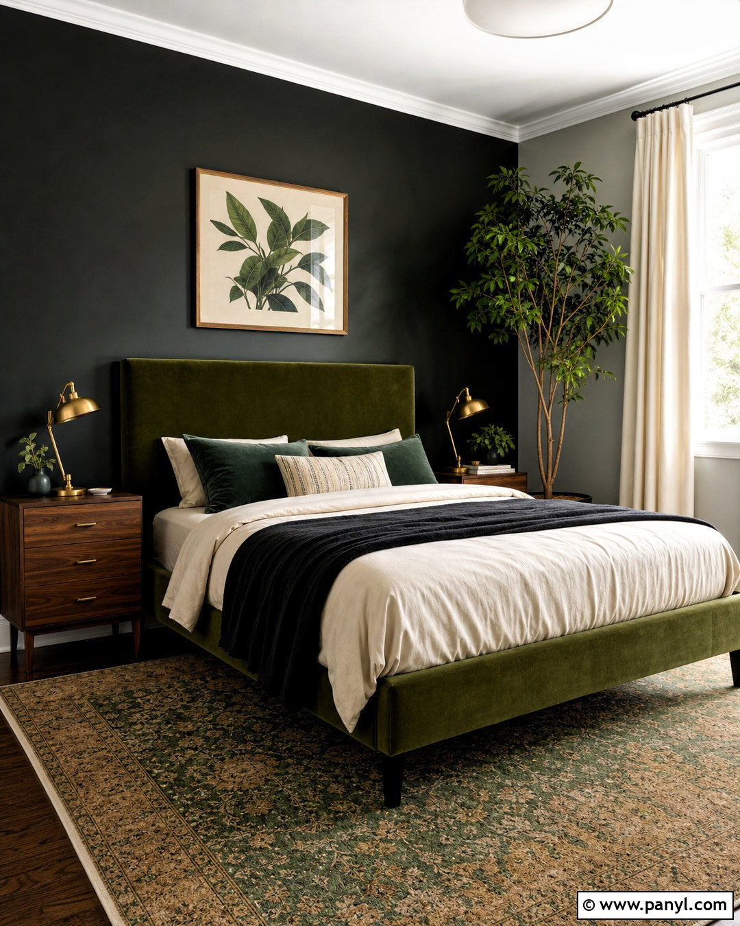 Black And Green Bedroom - 20 black interior bedroom ideas