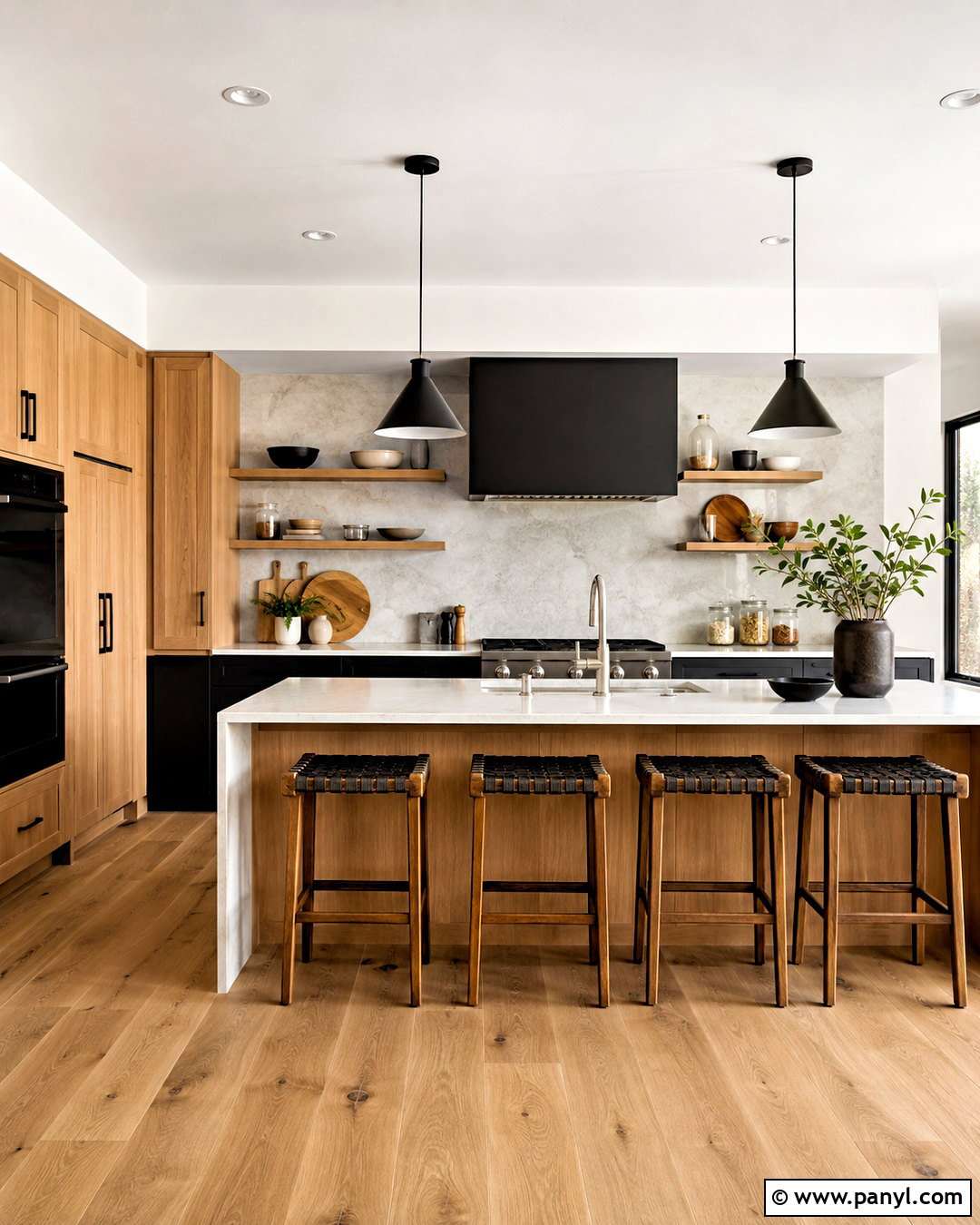 Black And Oak Modern Kitchen - 20 modern kitchen design ideas