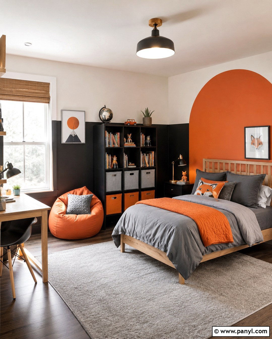Black And Orange Kids Bedroom Walls - 20 black and orange walls