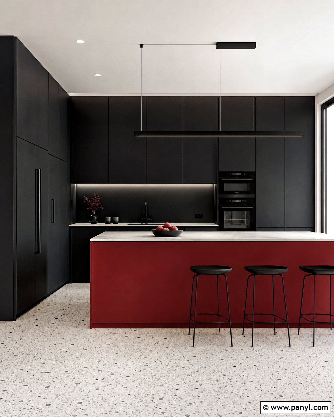 Black And Red Minimalist Kitchen - 20 black and red kitchen ideas