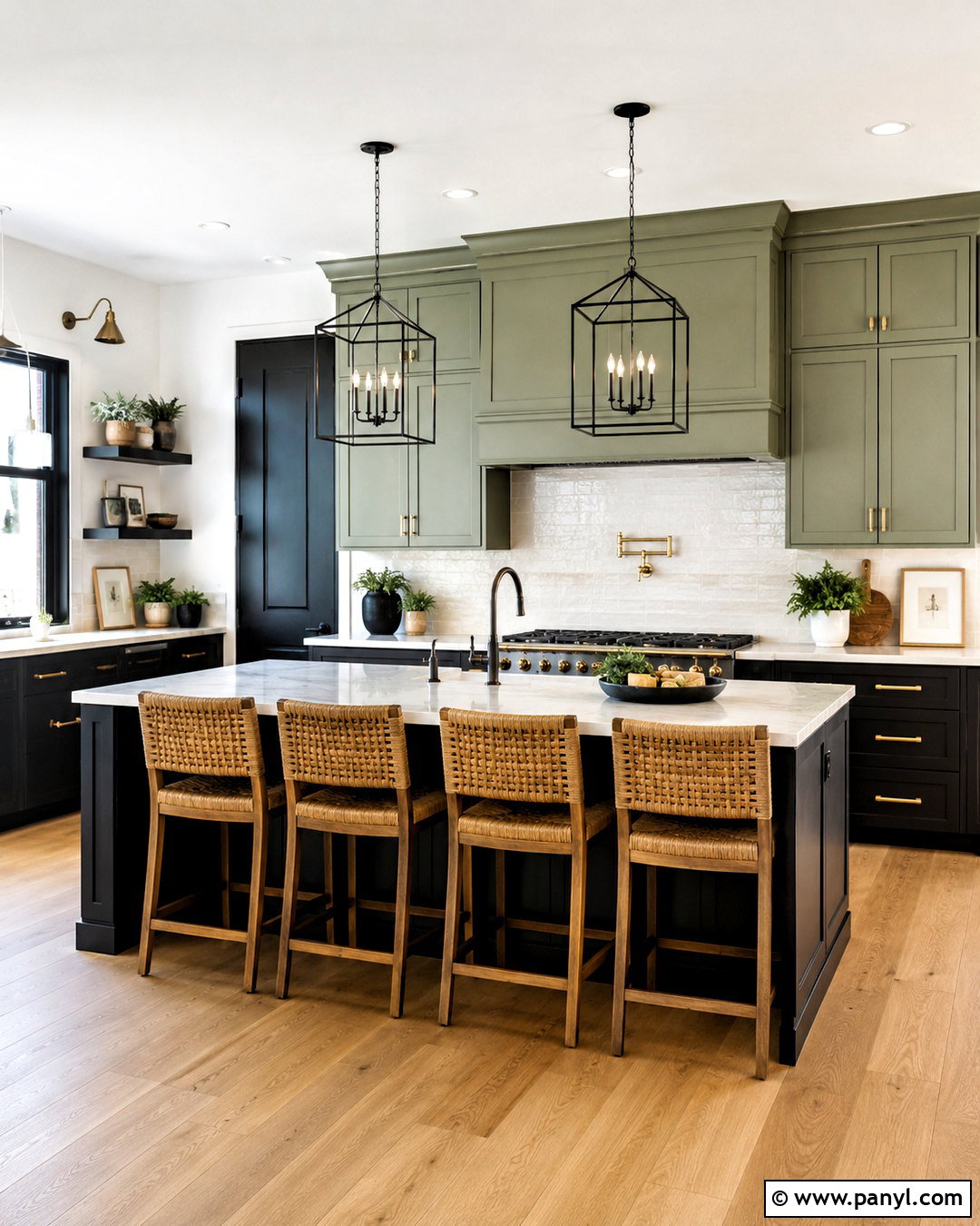 Black And Sage Green Kitchen - 20 black kitchen inspiration ideas