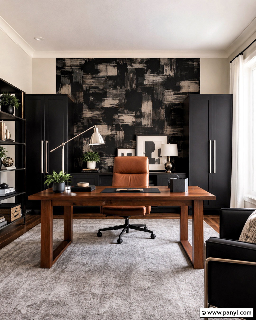 Black And Silver Abstract Wallpaper Home Office - 20 black silver wallpaper ideas