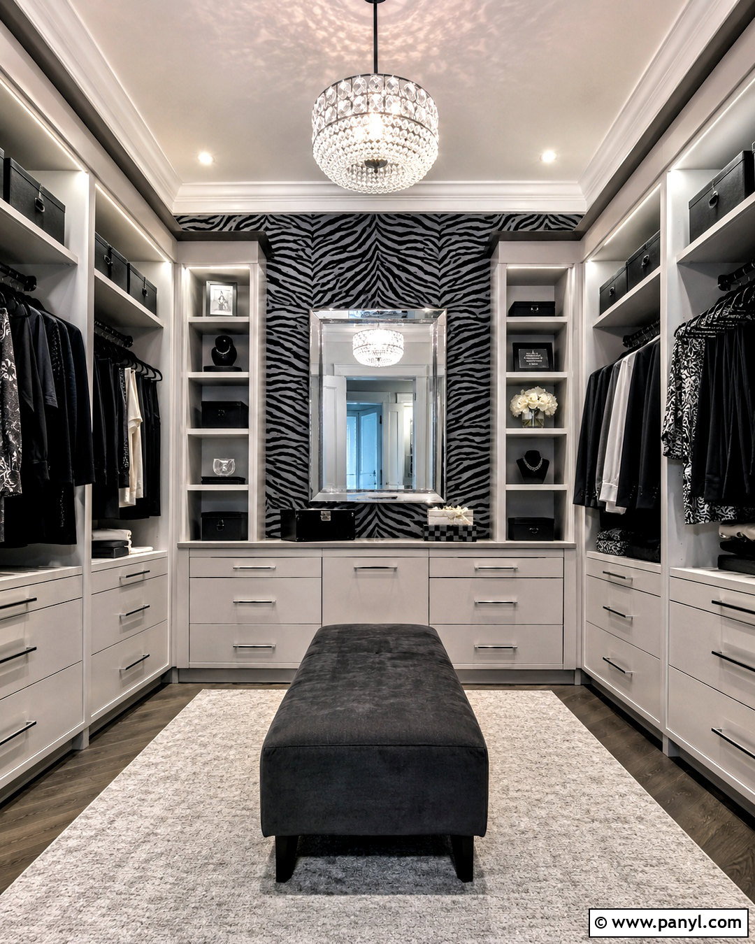 Black And Silver Animal Print Wallpaper Closet - 20 black silver wallpaper ideas