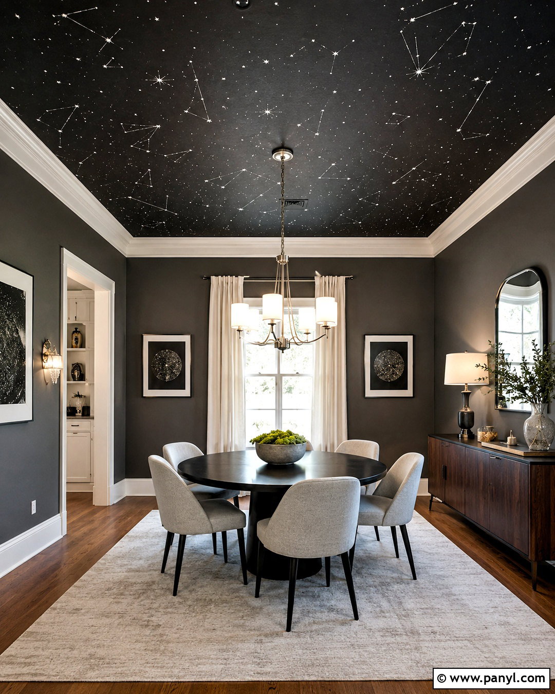 Black And Silver Wallpaper Ceiling Dining Room - 20 black silver wallpaper ideas