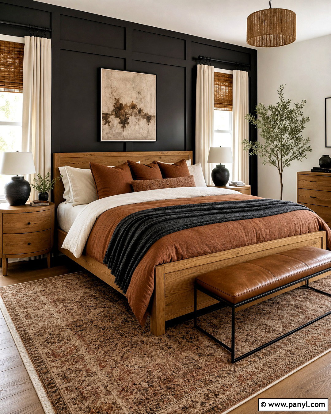 Black And Terracotta Bedroom - 20 black interior bedroom ideas