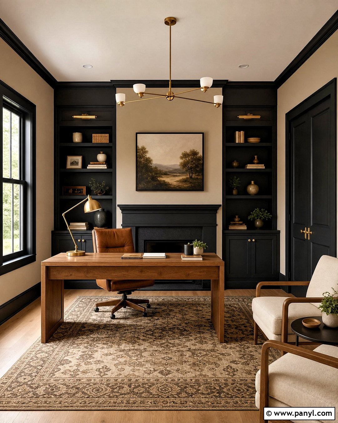 Black And Warm Beige Interior Paint Scheme - 20 interior paint schemes
