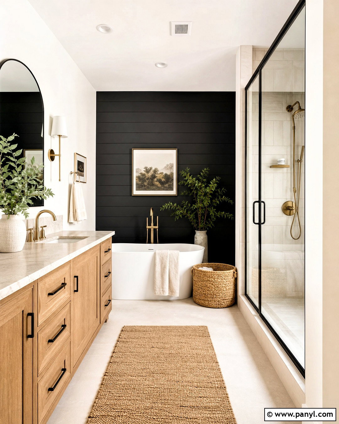 Black And Warm White Bathroom Paint Scheme - 20 bathroom paint ideas colour schemes