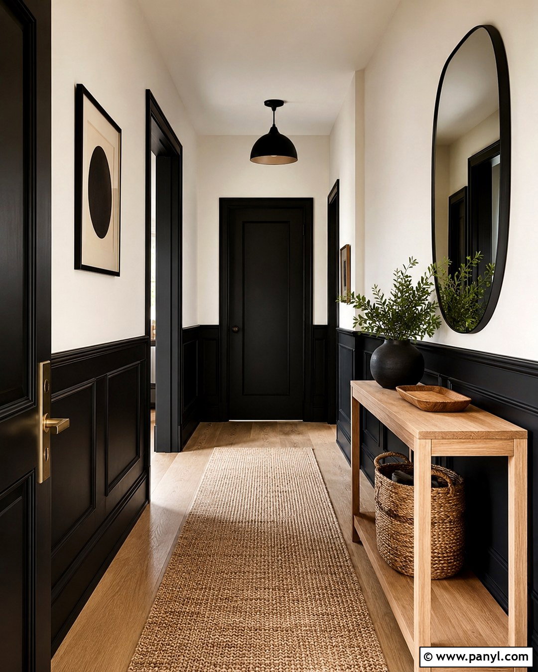 Black And Warm White Interior Walls - 20 Colour Combination For Interior Walls