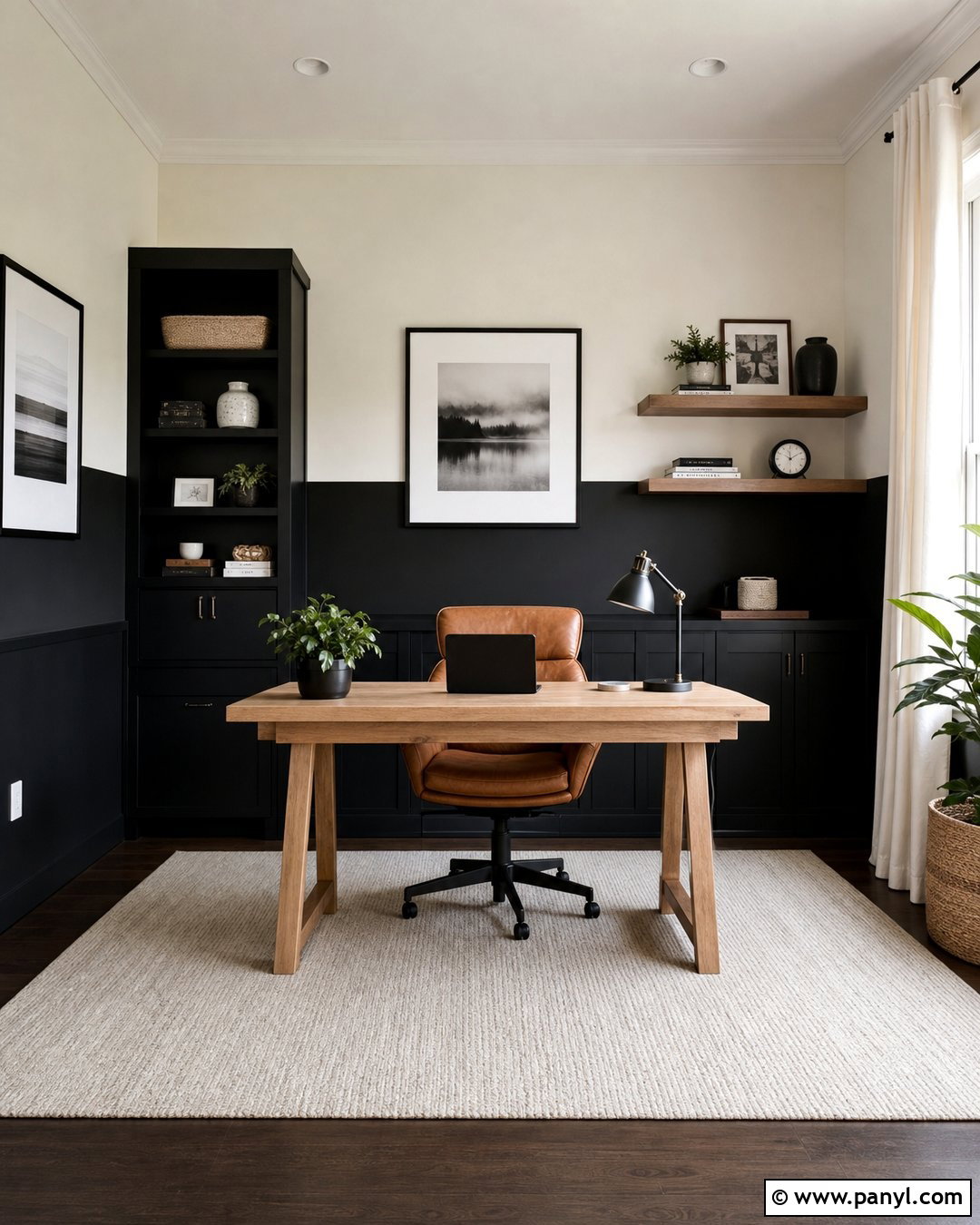 Black And Warm White Two Tone Walls - 45 two tone walls