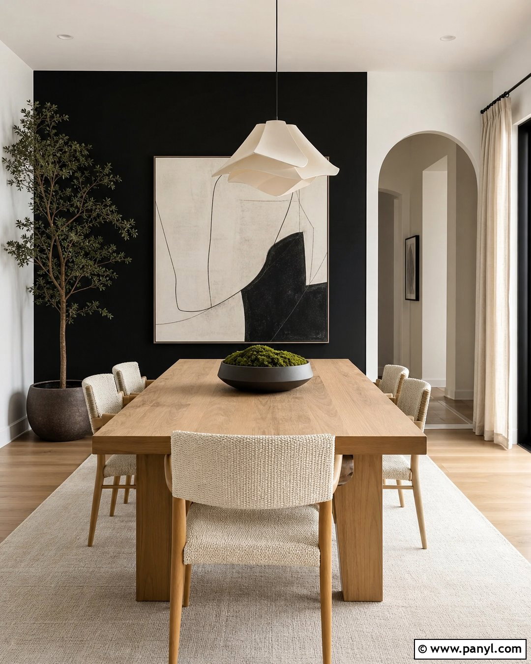 Black And Warm White Wall Color Combination - 25 Color Combination For Wall Ideas