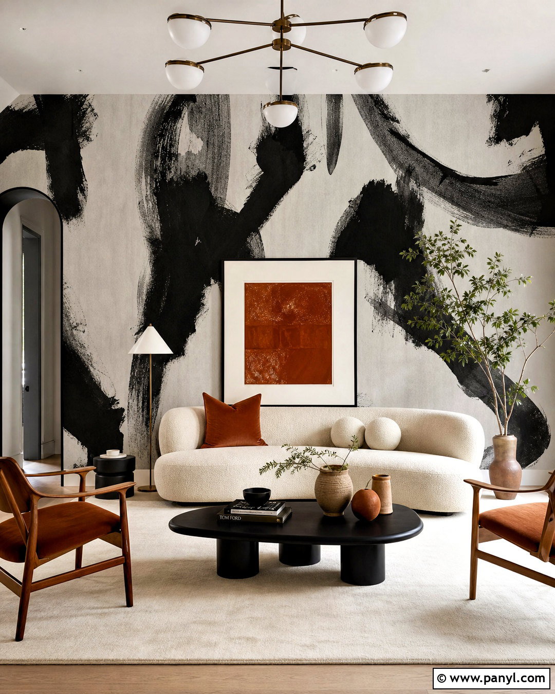 Black And White Abstract Wallpaper Living Room - 20 wallpaper ideas black and white ideas