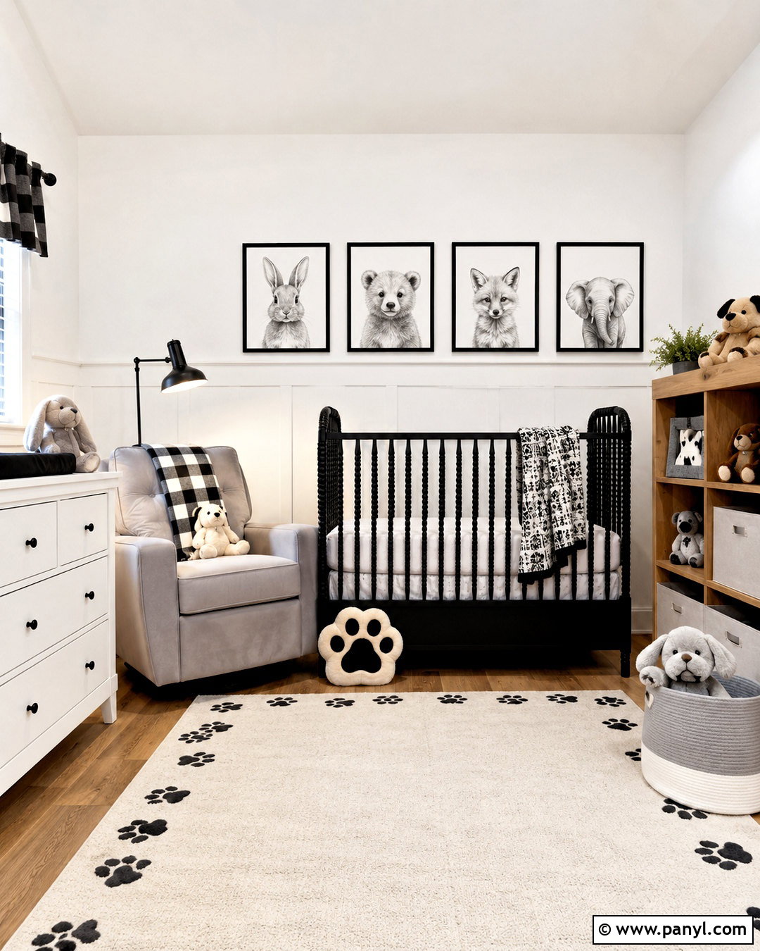 Black And White Animal Nursery - 20 black and white baby nursery ideas