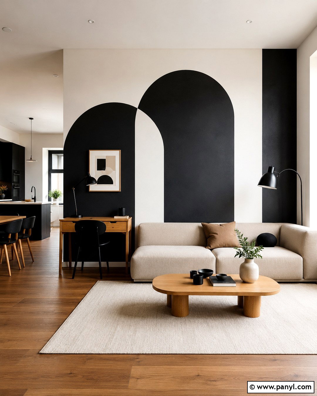Black And White Arch Wall Pattern - 20 Black And White Wall Pattern Ideas