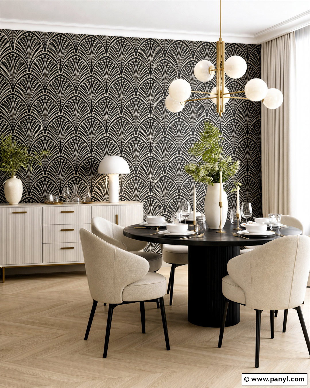 20 Wallpaper Ideas Black and White Ideas for Chic Modern Rooms