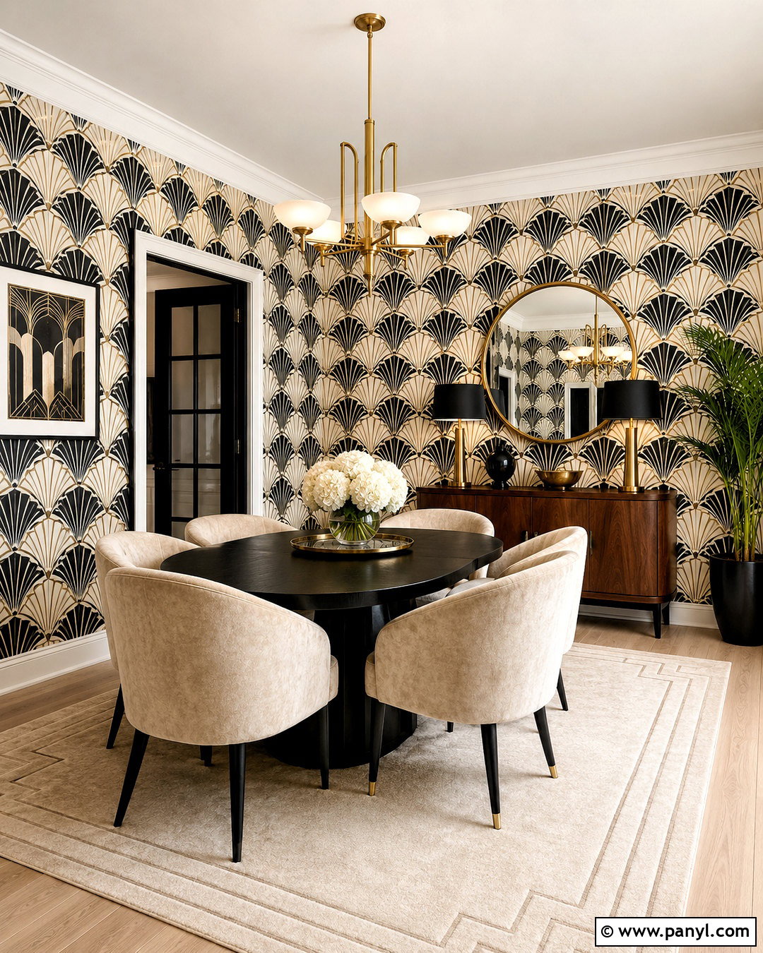 Black And White Art Deco Wallpaper - 20 black and white pattern wallpaper ideas